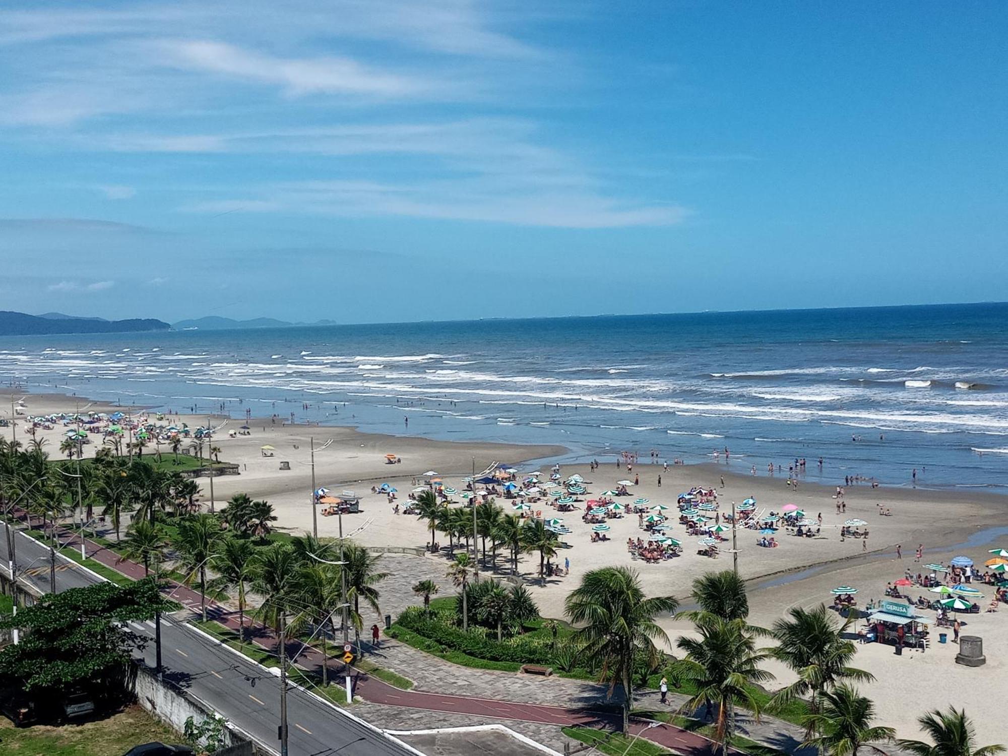 Predio Com Piscina Na Cobertura Frente Ao Mar, Apartamento Para Ate 6 Adultos E 3 Criancas Ate 8 Anos, Churrasqueira Na Sacada, Wi-Fi Gratis, Nao Oferecemos Roupas De Cama E Banho, 1 Vaga De Garagem, Na Praia Grande-Vila Mirim Διαμέρισμα Εξωτερικό φωτογραφία